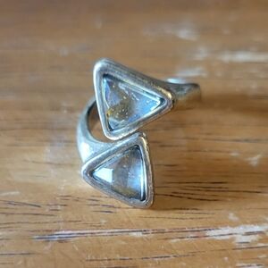 Lucky Brand Gold Double Triangle Ring